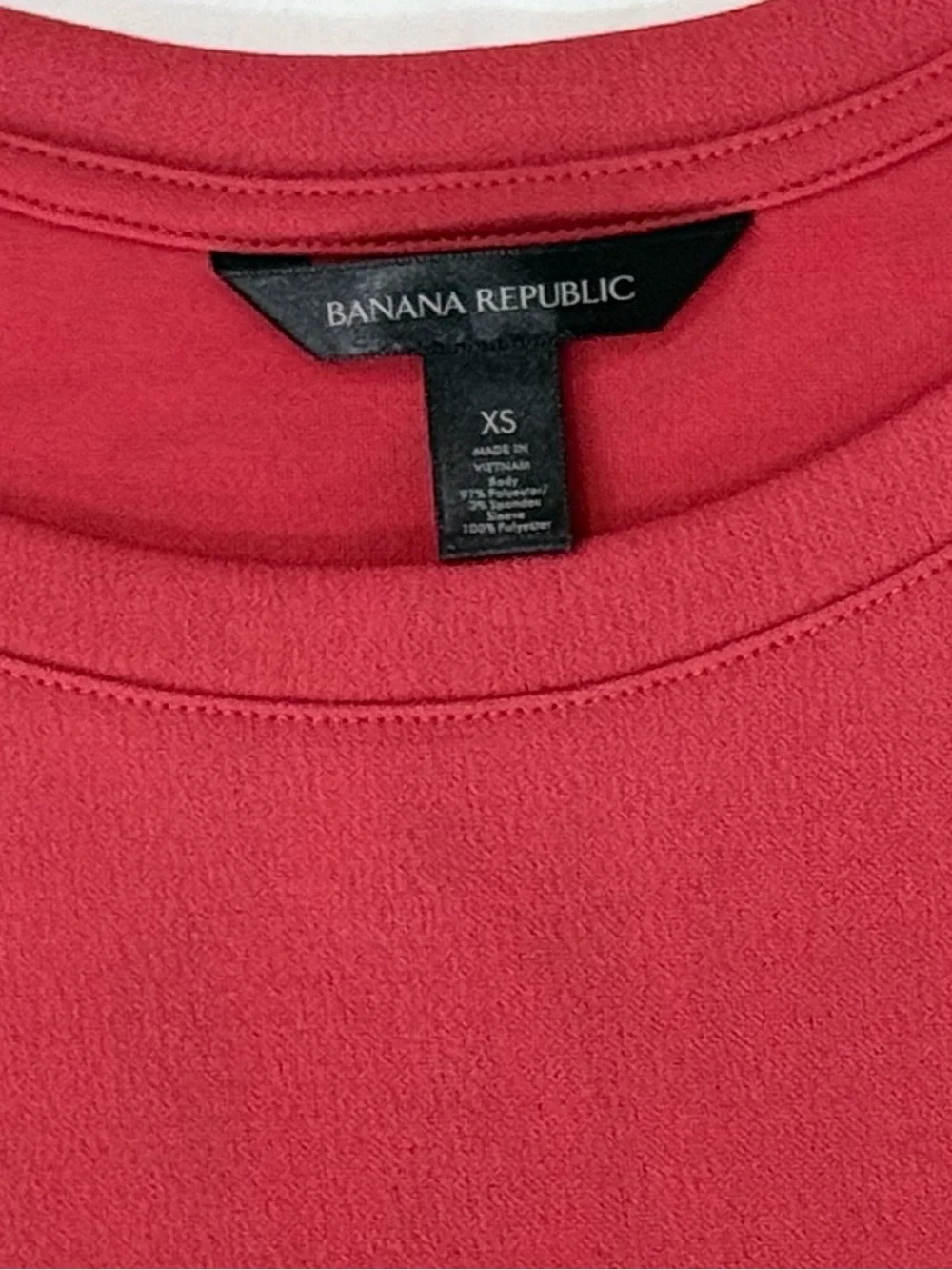 Banana Republic Coral Puff-Sleeve Short-Sleeve Top XS Excellent Condition